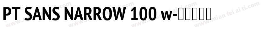 PT SANS NARROW 100 w字体转换